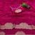 Pink zari embroidery work vichitra silk blend saree with blouse