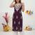 Wine embroidered sleeveless kurti with white palazzo set for women