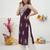 Wine embroidered sleeveless kurti with white palazzo set for women