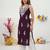 Wine embroidered sleeveless kurti with white palazzo set for women