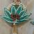 decorative shubh labh flower patch small wall hanging  perfect for home (pack of 2)