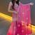 Pink embroidered georgette sharara suit with dupatta