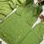 Green roman embroidered kurta pant with mul chanderi dupatta set
