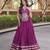 Purple Rayon Readymade Navratri Lehenga Choli with Mirror Gamthi Work