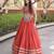 Orange Rayon Readymade Navratri Lehenga Choli with Mirror Gamthi Work