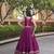 Purple Rayon Readymade Navratri Lehenga Choli with Mirror Gamthi Work