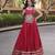 Red Rayon Readymade Navratri Lehenga Choli with Mirror Gamthi Work