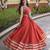 Orange Rayon Readymade Navratri Lehenga Choli with Mirror Gamthi Work