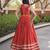 Orange Rayon Readymade Navratri Lehenga Choli with Mirror Gamthi Work