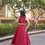 Red Rayon Readymade Navratri Lehenga Choli with Mirror Gamthi Work