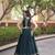 D Green Rayon Readymade Navratri Lehenga Choli with Mirror Gamthi Work