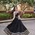Black Rayon Readymade Navratri Lehenga Choli with Mirror Gamthi Work