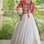 Rani&White Cotton Readymade Navratri Lehenga Choli with Bandhej & Embroidery Work