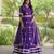 Violet Georgette Readymade Navratri Lehenga Choli with Bandhej & Embroidery Work