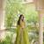 Olive Georgette Readymade Navratri Lehenga Choli with Bandhej & Embroidery Work