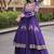 Violet Cotton Readymade Navratri Lehenga Choli with Gamthi Thread & Mirror Work