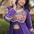 Violet Cotton Readymade Navratri Lehenga Choli with Gamthi Thread & Mirror Work