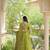 Olive Georgette Readymade Navratri Lehenga Choli with Bandhej & Embroidery Work