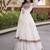 White Cotton Readymade Navratri Lehenga Choli with Gamthi Thread & Mirror Work