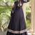 Black Cotton Readymade Navratri Lehenga Choli with Gamthi Thread & Mirror Work