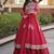 Red Cotton Readymade Navratri Lehenga Choli with Gamthi Thread & Mirror Work