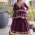Purple Cotton Readymade Navratri Lehenga Choli with Zari & Mirror lace Work