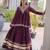 Purple Cotton Readymade Navratri Lehenga Choli with Zari & Mirror lace Work