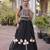 Black Silk Blend Readymade Navratri Lehenga Choli with Mirror & Gamthi Embroidery Work