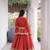 Rust Cotton Readymade Navratri Lehenga Choli with Zari & Mirror lace Work