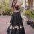 Black Silk Blend Readymade Navratri Lehenga Choli with Mirror & Gamthi Embroidery Work