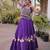 Violet Silk Blend Readymade Navratri Lehenga Choli with Mirror & Gamthi Embroidery Work