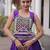 Violet Silk Blend Readymade Navratri Lehenga Choli with Mirror & Gamthi Embroidery Work