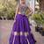 Violet Silk Blend Readymade Navratri Lehenga Choli with Kutchi Gamthi Work