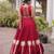 Red Silk Blend Readymade Navratri Lehenga Choli with Kutchi Gamthi Work