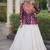 Maroon&White Cotton Readymade Navratri Lehenga Choli with Kutchi Gamthi Patchework
