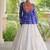 Blue&White Cotton Readymade Navratri Lehenga Choli with Kutchi Gamthi Patchework