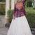 Maroon&White Cotton Readymade Navratri Lehenga Choli with Kutchi Gamthi Patchework