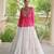 Rani&White Cotton Readymade Navratri Lehenga Choli with Kutchi Gamthi Patchework