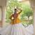 Yellow&White Cotton Readymade Navratri Lehenga Choli with Kutchi Gamthi Patchework