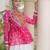 Rani&White Cotton Readymade Navratri Lehenga Choli with Kutchi Gamthi Patchework