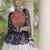 Black&White Cotton Readymade Navratri Lehenga Choli with Kutchi Gamthi Patchework