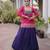 Violet&Pink Rayon Readymade Navratri Lehenga Choli with Kutchi Gamthi Work
