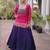 Violet&Pink Rayon Readymade Navratri Lehenga Choli with Kutchi Gamthi Work