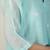 Aqua blue chanderi a-line kurta set with sequin and threadwork embroidery, stitched