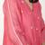 Coral chanderi a-line kurta set with sequin and threadwork embroidery, stitched