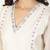 Off-white a-line kali kurta set with threadwork embroidery, stitched