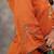 Orange tissue chnaderi kurta set with contrast salwar and matching dupatta, stitched