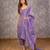 Purple tissue chanderi tonal kurta set with dupatta, stitched