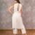 white chanderi mirrorwork embroidered kurta set, stitched
