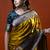 premium musturd yellow with dark olive green gajji silk blend  saree with blouse